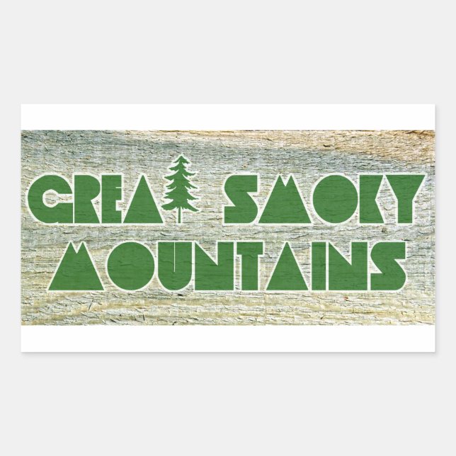 Sticker Rectangulaire Parc national des Great Smoky Mountains (Devant)