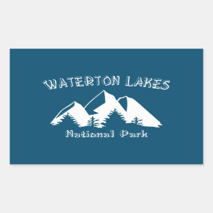 Sticker Rectangulaire Parc national des Lacs-Waterton