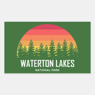 Sticker Rectangulaire Parc national des Lacs-Waterton
