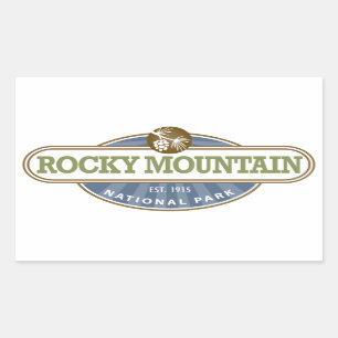 Sticker Rectangulaire Parc national des Rocheuses