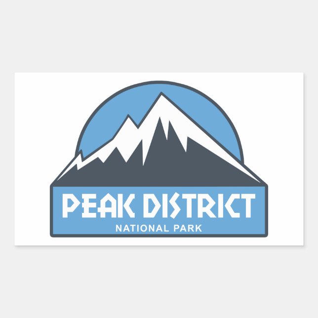 Sticker Rectangulaire Parc national du district de Peak (Devant)