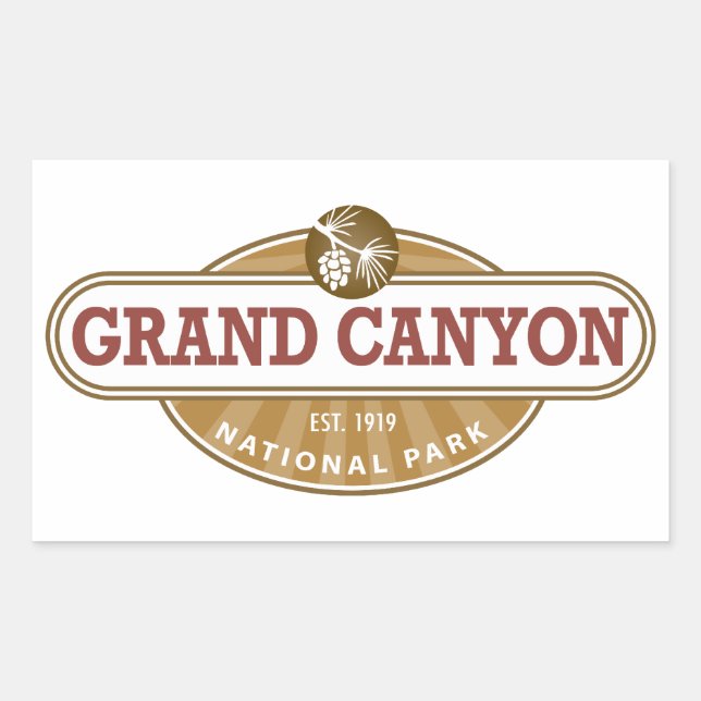 Sticker Rectangulaire Parc national du Grand Canyon (Devant)