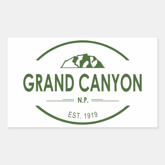 Sticker Rectangulaire Parc national du Grand Canyon (Devant)