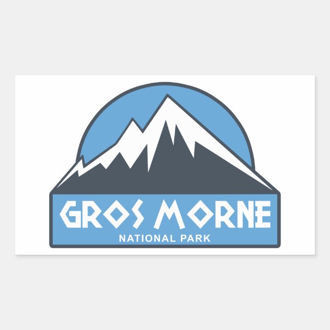 Sticker Rectangulaire Parc national du Gros Morne (Devant)