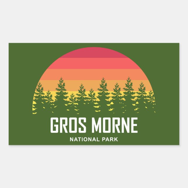 Sticker Rectangulaire Parc national du Gros Morne (Devant)