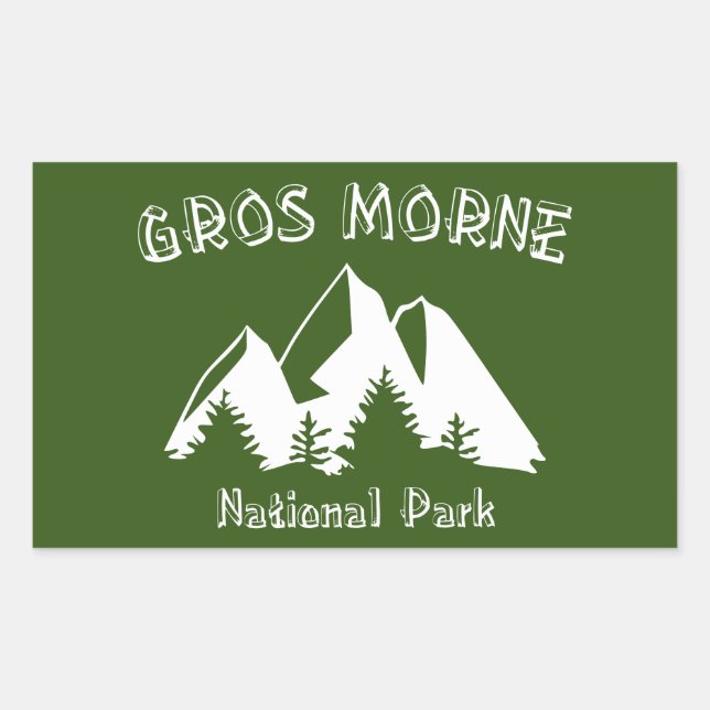Sticker Rectangulaire Parc national du Gros Morne (Devant)