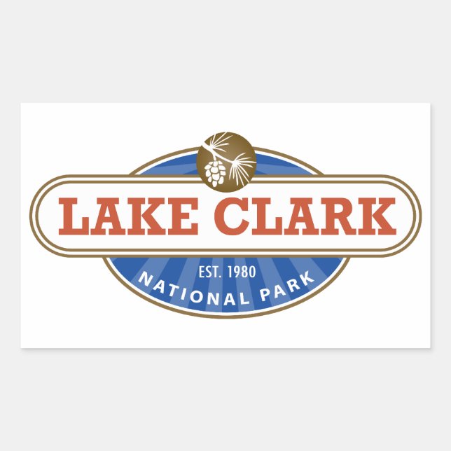 Sticker Rectangulaire Parc national du lac Clark (Devant)