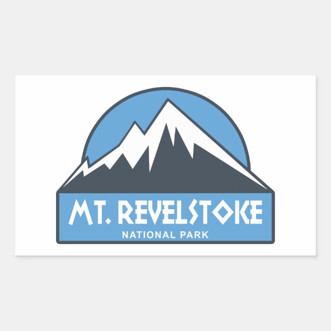 Sticker Rectangulaire Parc national du Mont-Revelstoke (Devant)