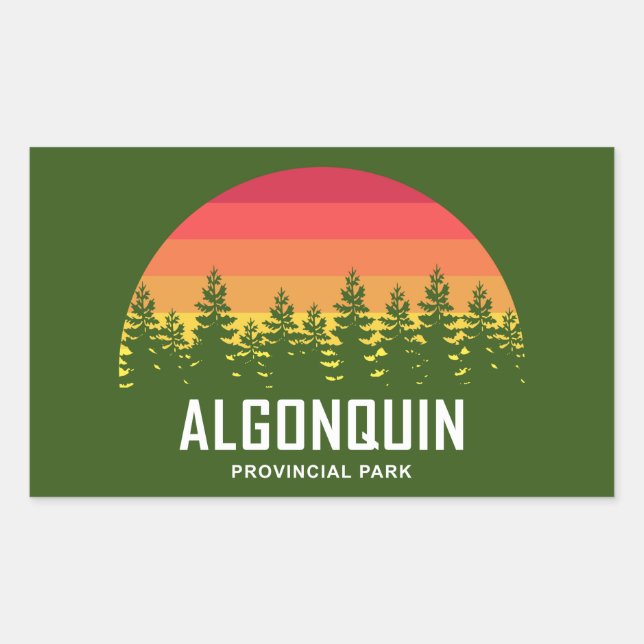 Sticker Rectangulaire Parc provincial Algonquin (Devant)