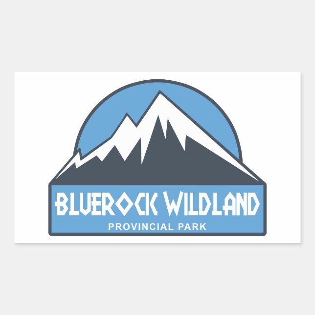 Sticker Rectangulaire Parc provincial Bluerock Wildland (Devant)