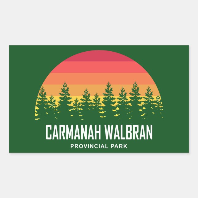 Sticker Rectangulaire Parc provincial Carmanah Walbran (Devant)