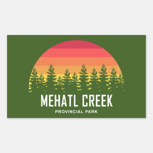 Sticker Rectangulaire Parc provincial de Mehatl Creek