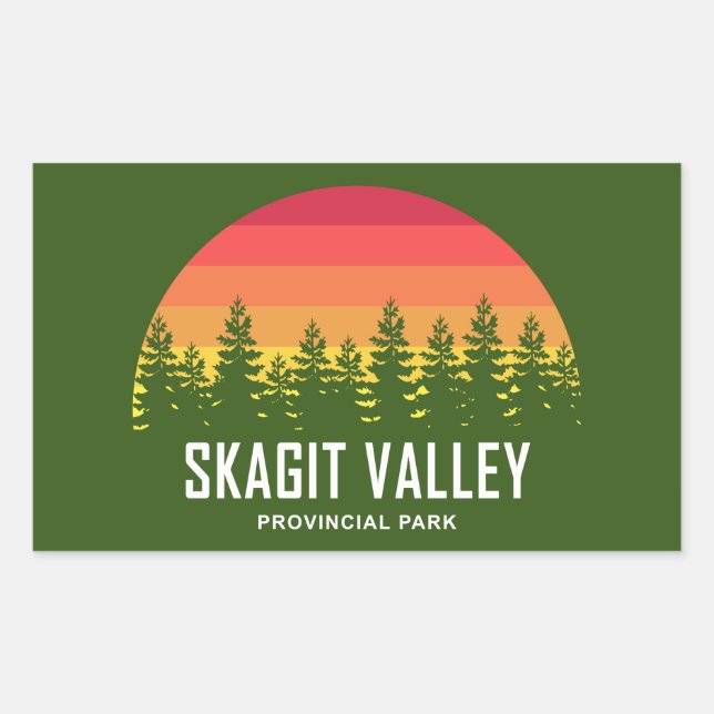 Sticker Rectangulaire Parc provincial de Skagit Valley (Devant)