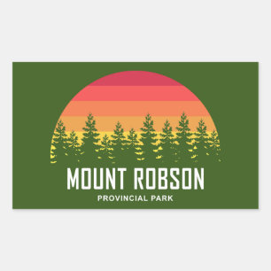 Sticker Rectangulaire Parc provincial Mount Robson