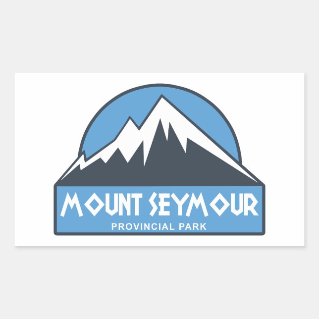 Sticker Rectangulaire Parc provincial Mount Seymour (Devant)