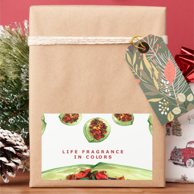 Sticker Rectangulaire Parfum de vie : Potpourri message inspirant (vacances)