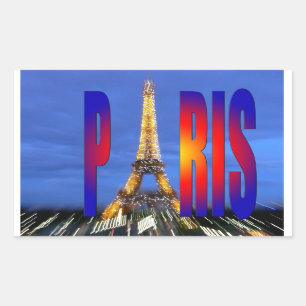 Sticker Rectangulaire Paris France