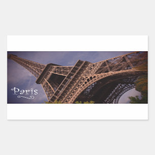 Sticker Rectangulaire Paris Tour Eiffel Photo emblématique