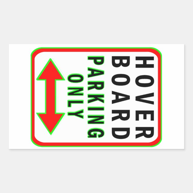 Sticker Rectangulaire Parking Hoverboard uniquement (Devant)