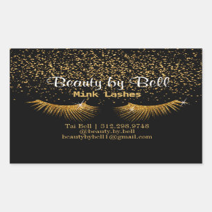 Sticker Rectangulaire Parties scintillant d'or