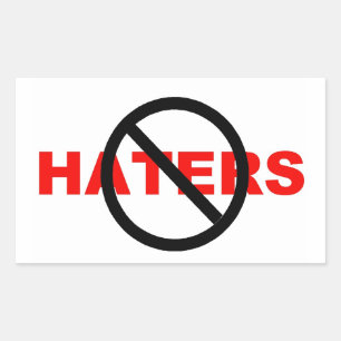 Sticker Rectangulaire pas d'autocollants haineux