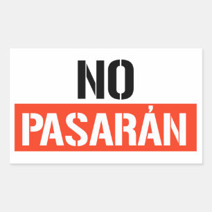 Sticker Rectangulaire Pas de Pasaran
