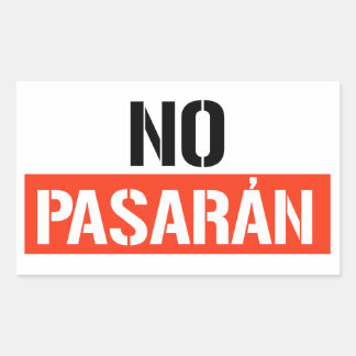 Sticker Rectangulaire Pas de Pasaran