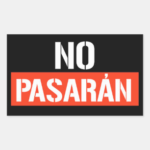 Sticker Rectangulaire Pas de Pasaran