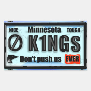 Sticker Rectangulaire Pas de rois, protestation