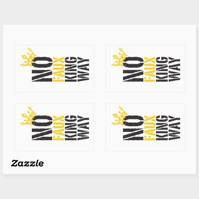 Sticker Rectangulaire pas de voie de faux roi (Feuille)