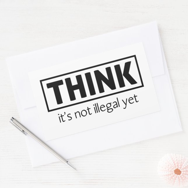 Sticker Rectangulaire Pas illégal (Enveloppe)