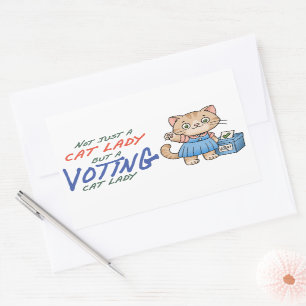 Sticker Rectangulaire Pas Seulement Une Femme De Chat, Mais Un Dessin De