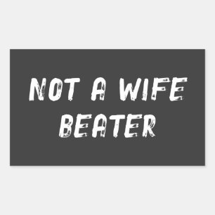 Sticker Rectangulaire Pas un batteur de femmes