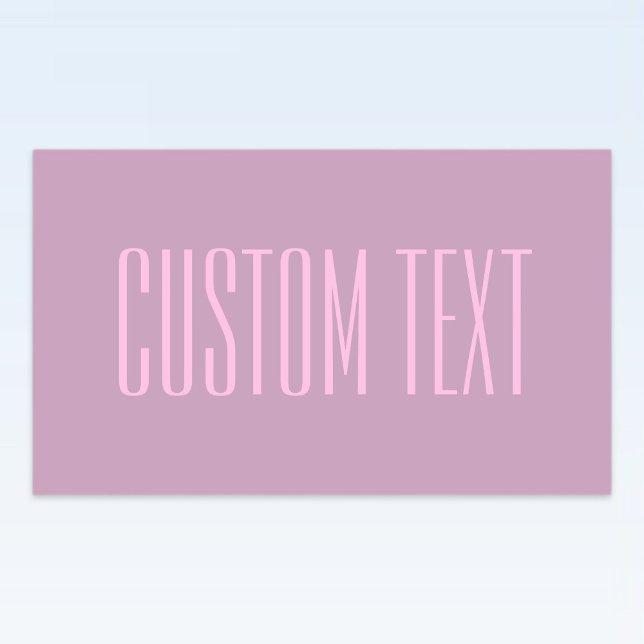 Sticker Rectangulaire Pastel Violet & Rose Clair | Texte Moderne Éditabl (Créateur téléchargé)