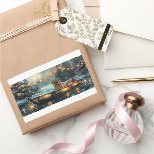 Sticker Rectangulaire Pasteur anatolien Noël Festive Voyage