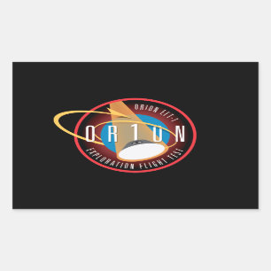 Sticker Rectangulaire Patch de mission officielle de vol Orion EFT-1 de