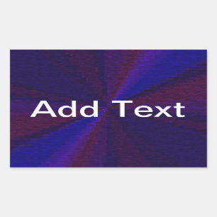 Sticker Rectangulaire Patchwork circulaire de dégradé bleu à pourpre