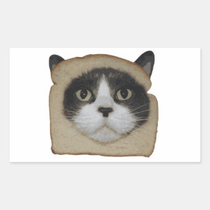 Sticker Rectangulaire Pâte de chat en pain