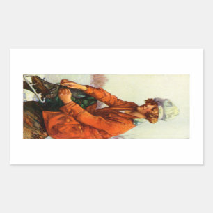 Sticker Rectangulaire Patinage de glace 1915