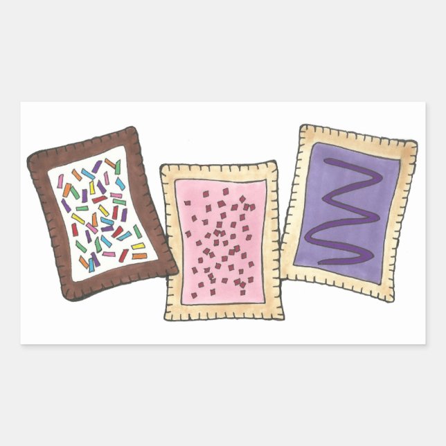 Sticker Rectangulaire Pâtisserie Grille pâtisserie Viennoiseries Petit-d (Devant)