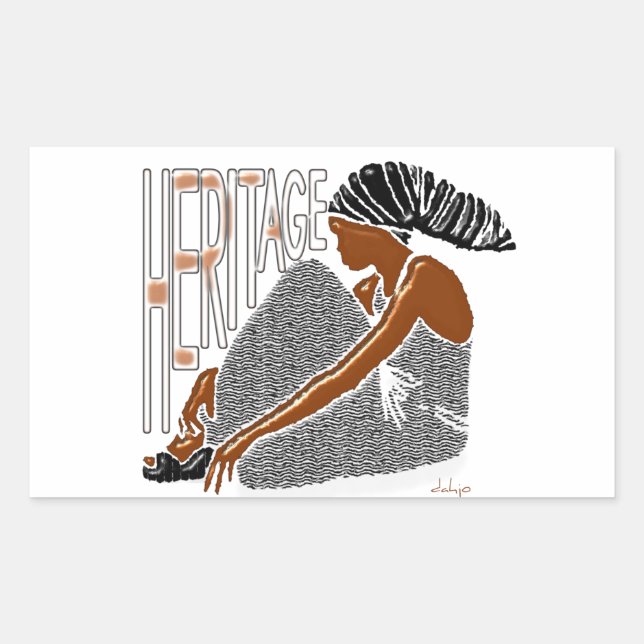 Sticker Rectangulaire Patrimoine AFRICAIN (Devant)
