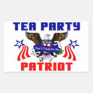 Sticker Rectangulaire Patriote du Tea Party !