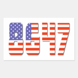 Sticker Rectangulaire Patriotique 8647