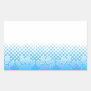 Sticker Rectangulaire Patrouilles Bleues Et Blancs Avec Arrière - plan D