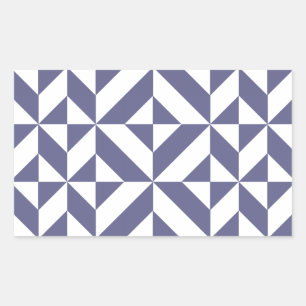 Sticker Rectangulaire Patters Midnight Blue Geometric Deco Cube