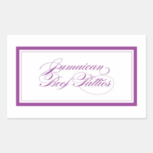 Sticker Rectangulaire Pattes de boeuf jamaïcain personnalisées