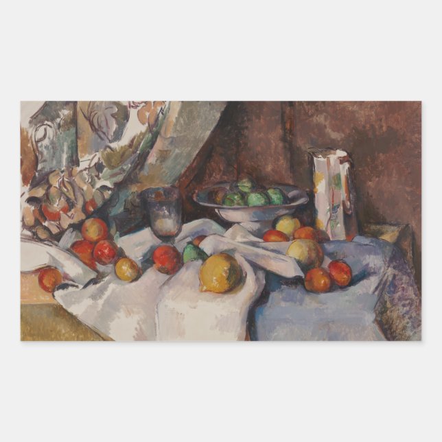 Sticker Rectangulaire Paul Cezanne - Nature Morte (Devant)