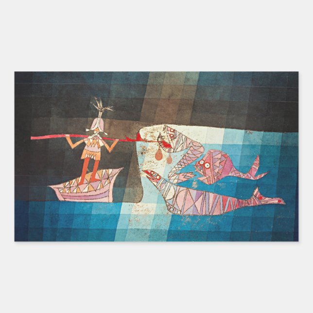 Sticker Rectangulaire Paul Klee, Les navigateurs,  (Devant)