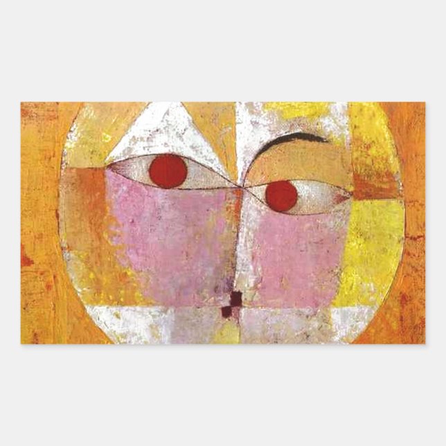 Sticker Rectangulaire Paul Klee Senecio Peinture (Devant)