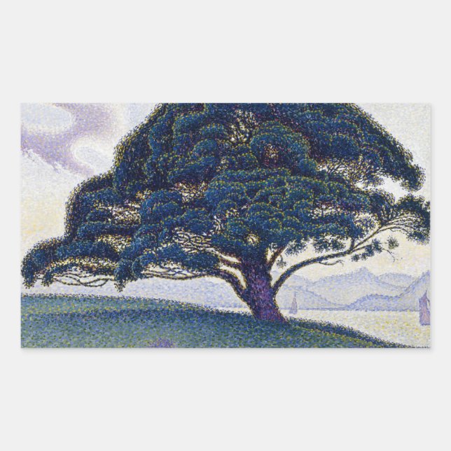 Sticker Rectangulaire Paul Signac - Le pin Bonaventure (Devant)